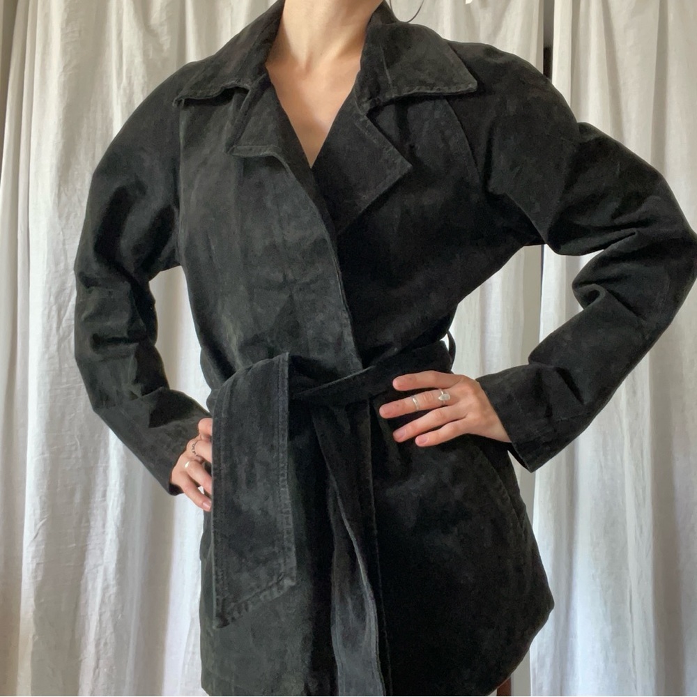 Women's Black Belted Jacket